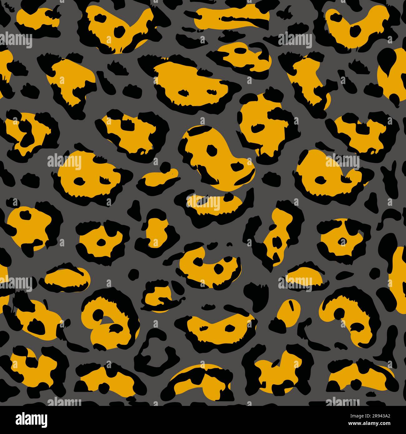 Stampa leopardata arancione senza cuciture. Ripetizione vettoriale, trama, sfondo. Motivo leopardato senza cuciture stampa animali Illustrazione Vettoriale