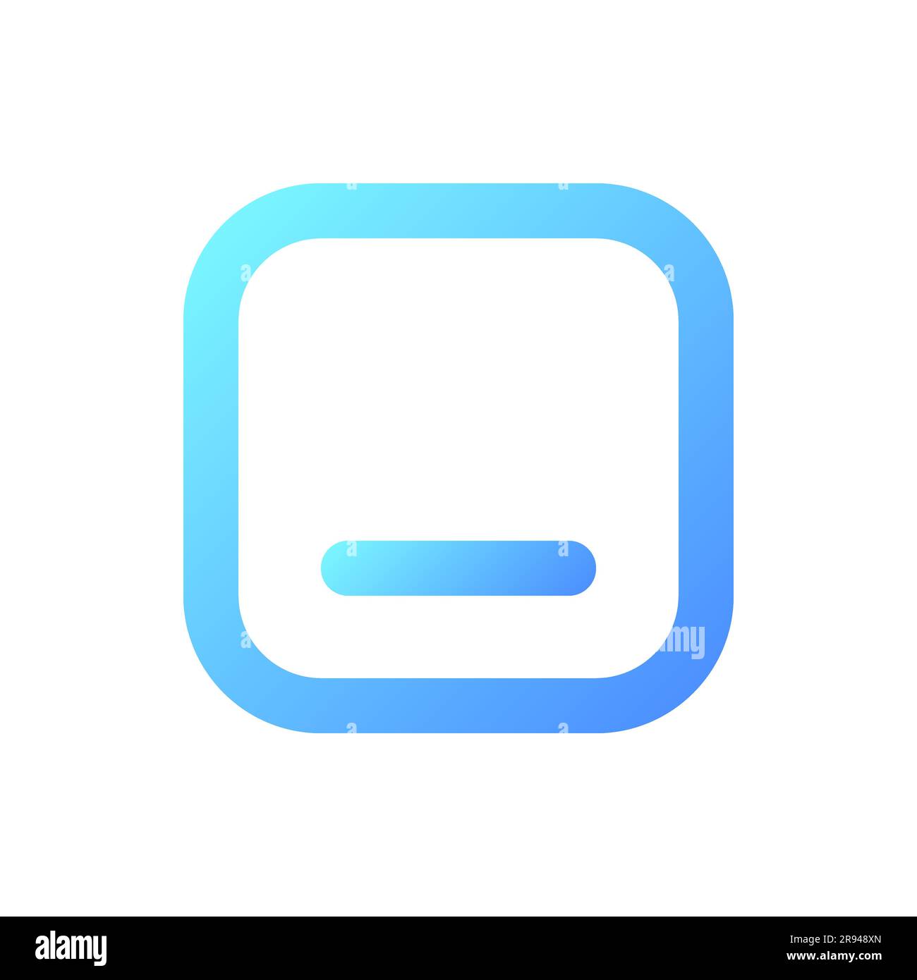 Riduci icona ui lineare gradiente perfetto pixel pulsante Illustrazione Vettoriale