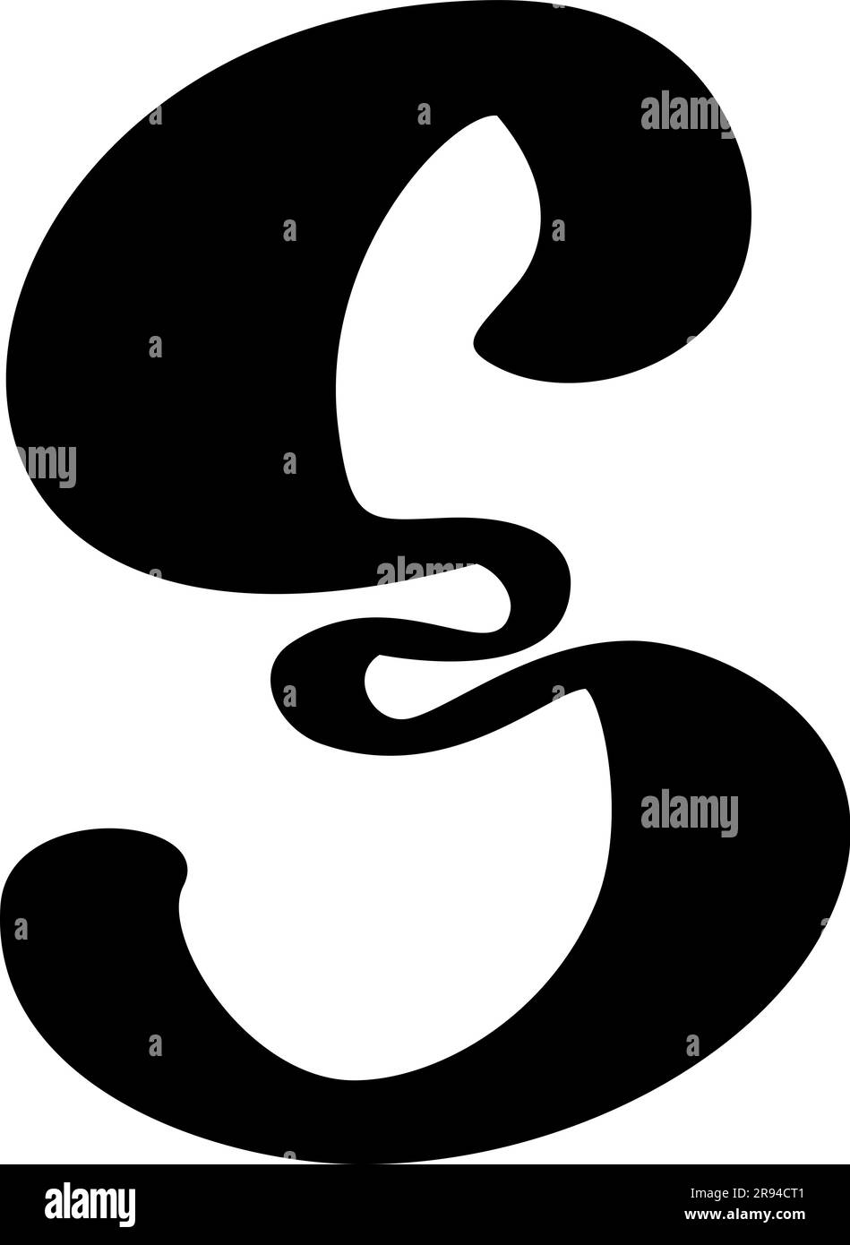 Lettera decorativa S monogramma in legno con fori per nastri