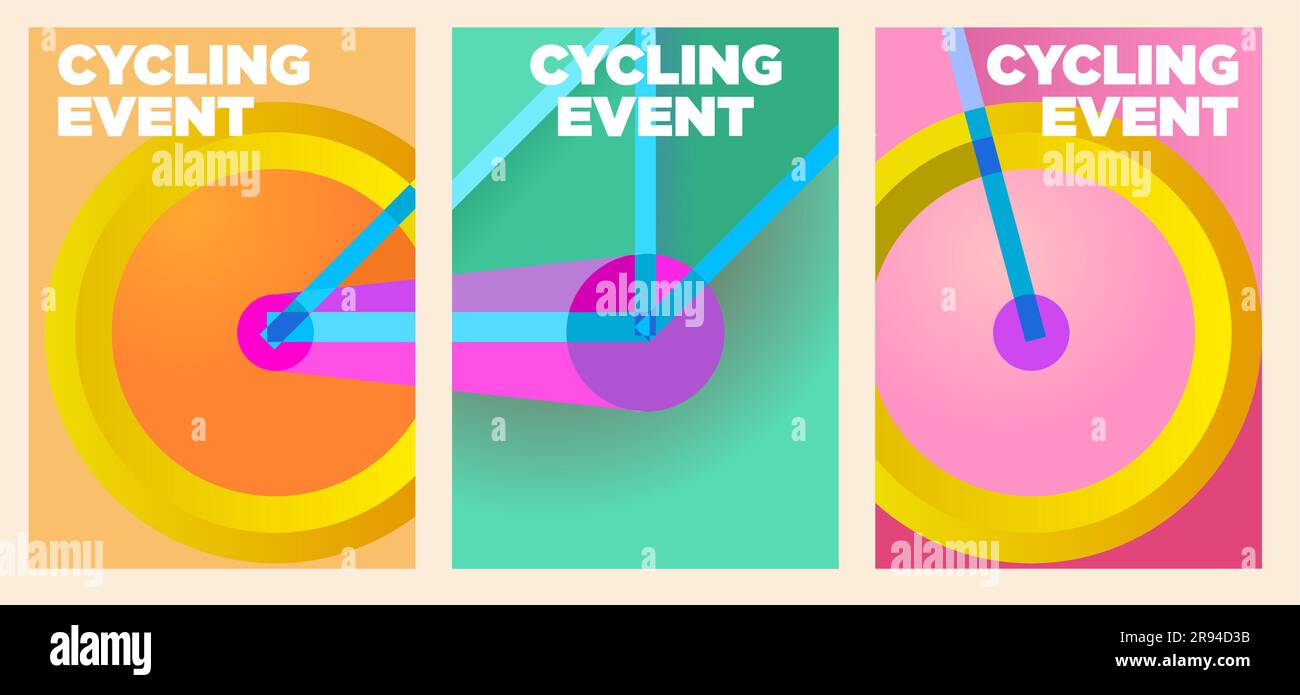 bici da strada, illustrazione vettoriale in stile astratto contemporaneo Illustrazione Vettoriale