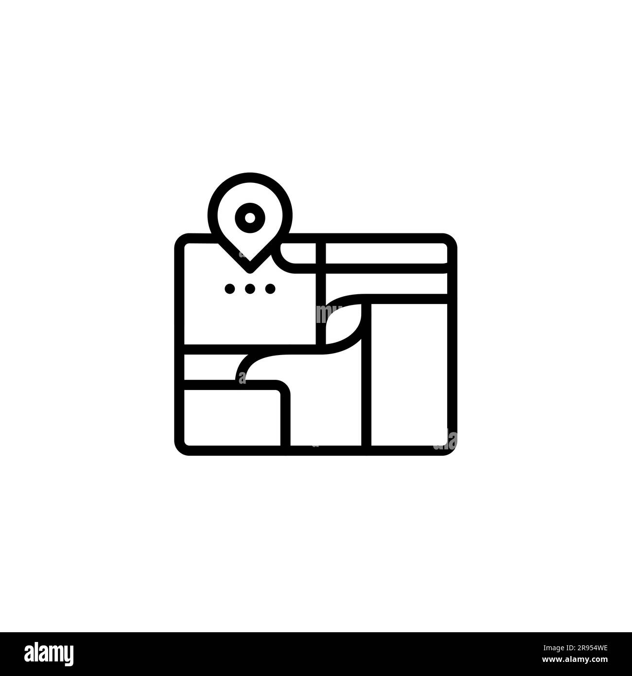 Individuazione degli indirizzi con precisione su una mappa di posizione Illustrazione Vettoriale