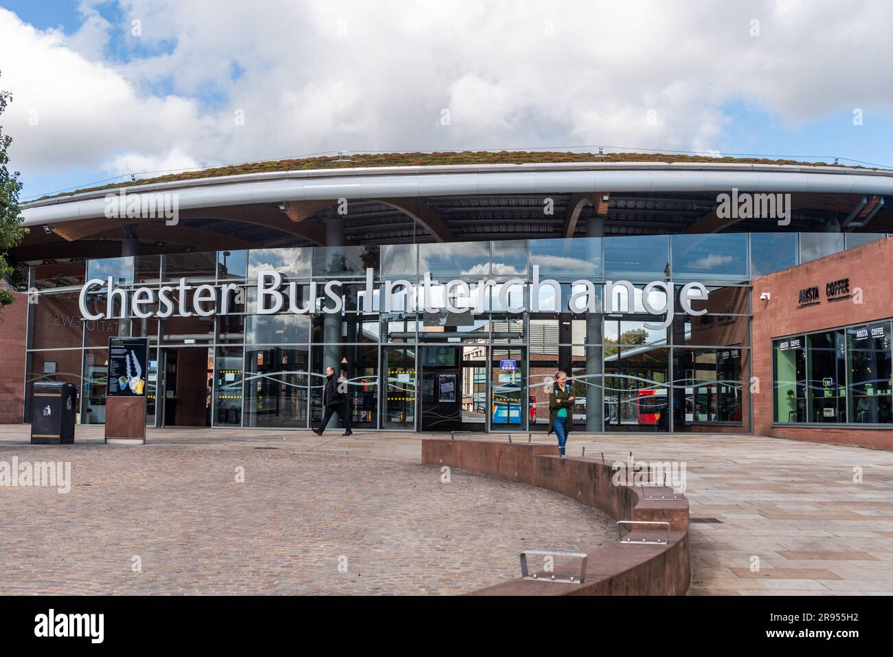 Chester Bus Interchange, Cheshire, Regno Unito. Foto Stock