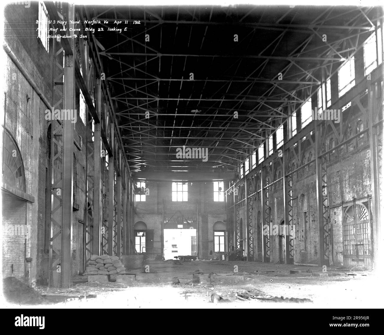 Fotografie storiche del cantiere navale di Norfolk situato nel Quinto distretto navale. Operante sotto il Dipartimento della difesa e il Dipartimento della Marina. Foto Stock