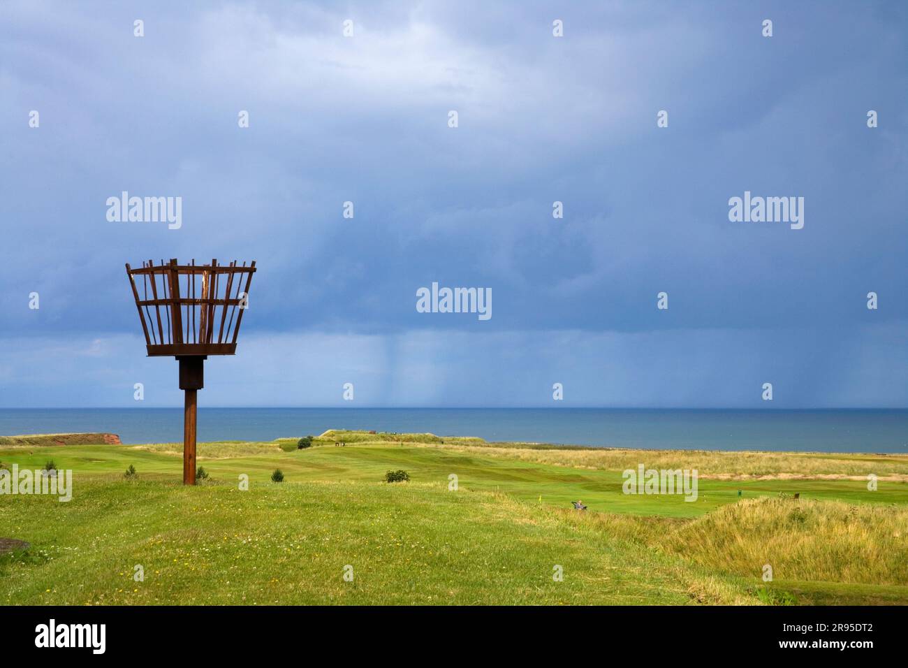 Faro sui bastioni di berwick on tweed sulla costa del northumberland northumberland Foto Stock