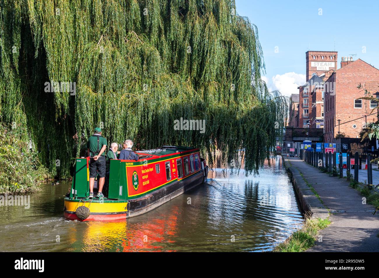 Narrowboat sul Shropshire Union Canal, Chester, Cheshire, Regno Unito. Foto Stock
