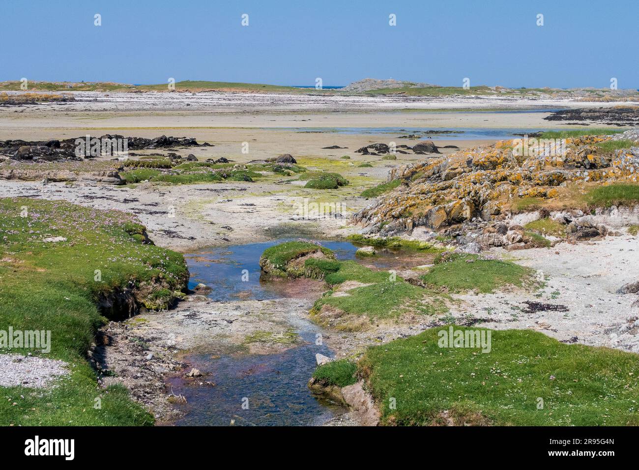 Bella Sandy Beach, Tiree, Ebridi, Scozia Foto Stock