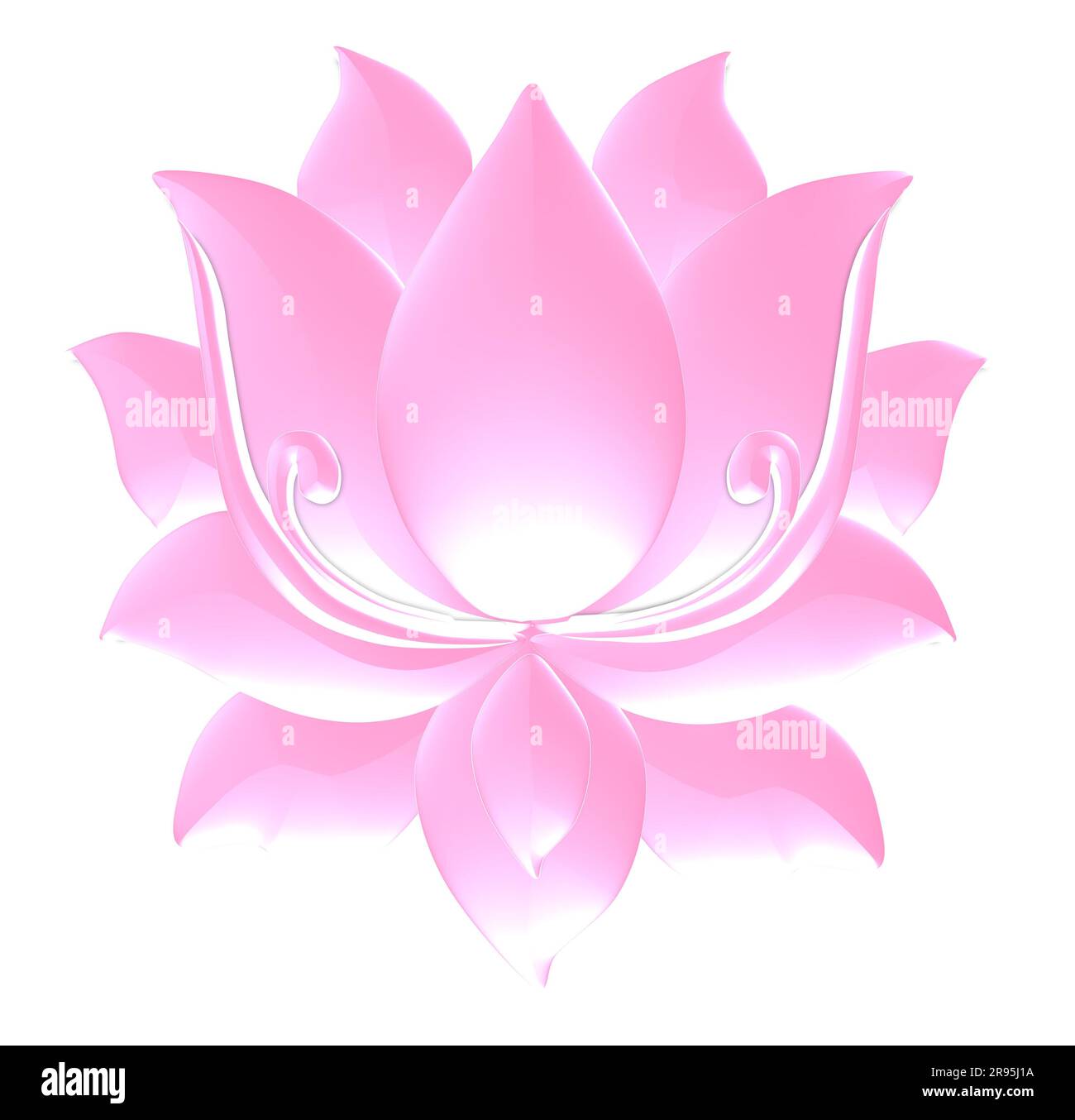 loto rosa brillante 3d con luci Foto Stock