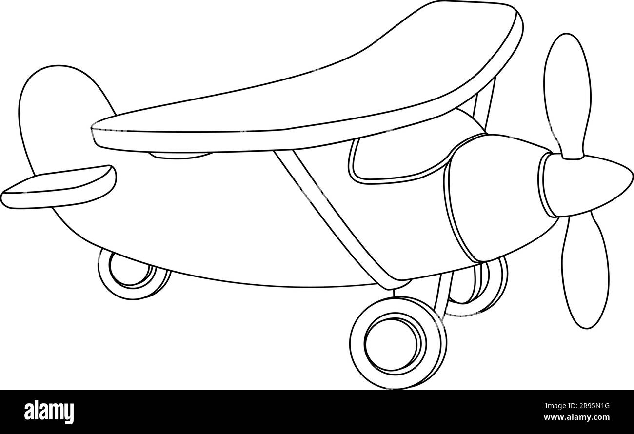 Pagine da colorare aereo per bambini immagini e fotografie stock ad