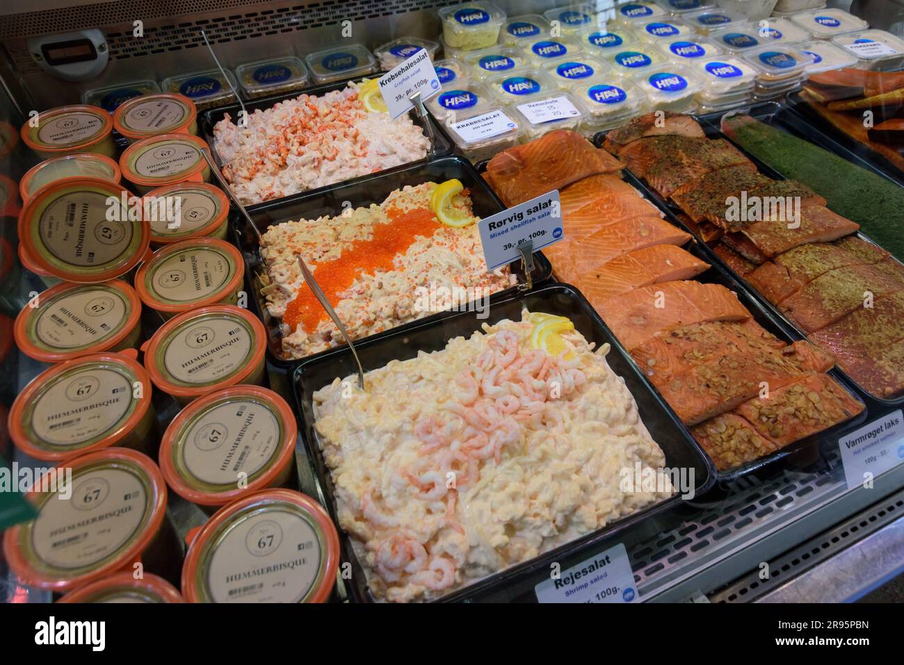 Kopenhagen Markthalle TorvehallerneKBH // Copenhagen, Market TorvehallerneKBH Foto Stock