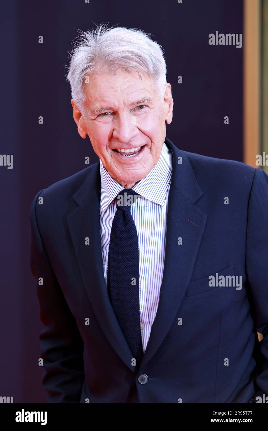 Berlino, Germania, 22.6,23, Harrison Ford assiste alla Deutschlandpremiere Indiana Jones und das Rad des Schicksals (Indiana Jones and the Dial of Destiny), Z Foto Stock