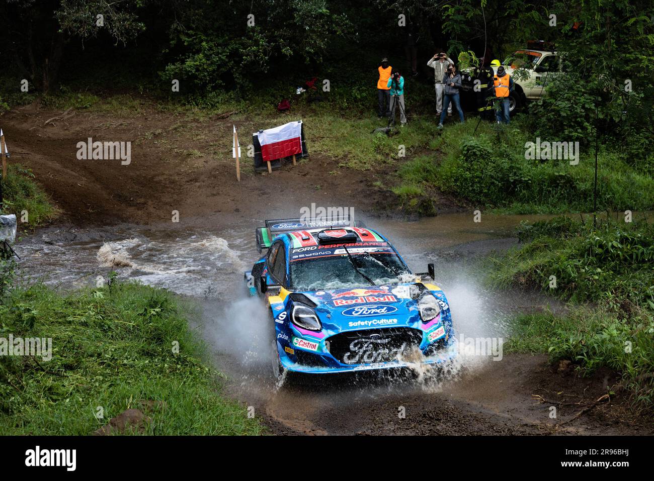 Naivasha, Kenya. 24 giugno 2023. Pierre-Louis Loubet (fra) Nicolas Gilsoul (bel), di Ford Puma Rally1 durante la M-Sport Ford WRT, 24 giugno 2023 a Naivasha, Kenya Credit: Live Media Publishing Group/Alamy Live News Foto Stock