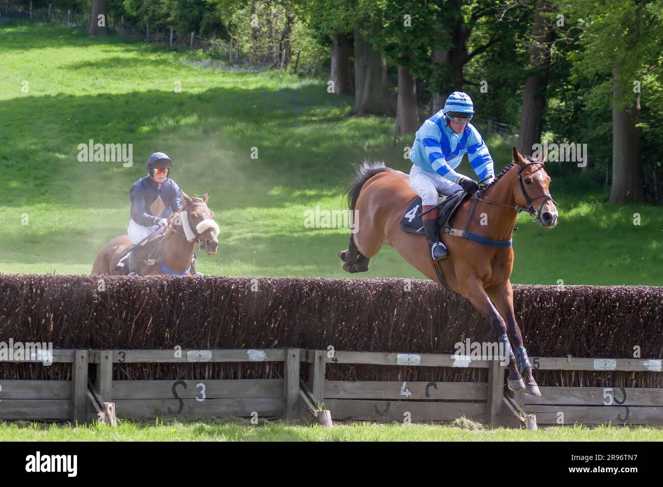 GODSTONE, SURREY/UK - 2 maggio : punto a punto racing a Godstone Surrey il 2 maggio 2009. Due persone non identificate Foto Stock
