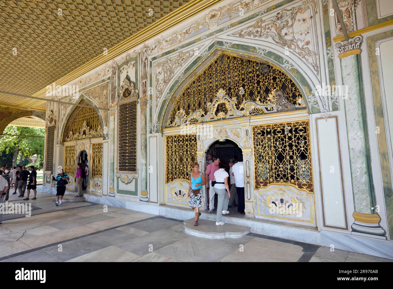 Divan, Palazzo Topkapi, Corno d'Oro, Istanbul, Topkapi Sarayi, Cannon Gate Palace, sala dell'Assemblea del Consiglio di Stato, Turchia Foto Stock