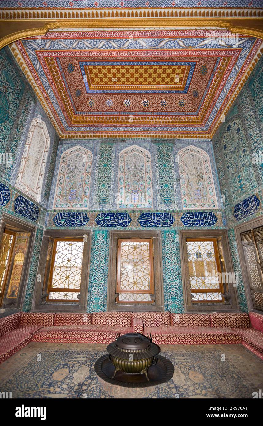 Camere del principe ereditario nell'Harem, Palazzo Topkapi, Corno d'Oro, Istanbul, Topkapi Sarayi, Cannon Gate Palace, Turchia Foto Stock