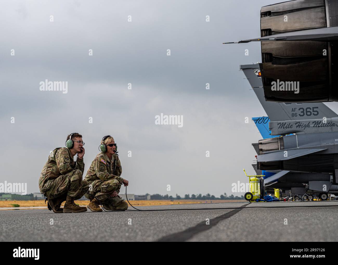 Exercise Air Defender integra sia gli Stati Uniti che le forze aeree alleate per difendere i valori condivisi, sfruttando e rafforzando le partnership vitali per scoraggiare l'aggressione in tutto il mondo. (Foto di Master Sgt. Amanda C. Geiger) Foto Stock