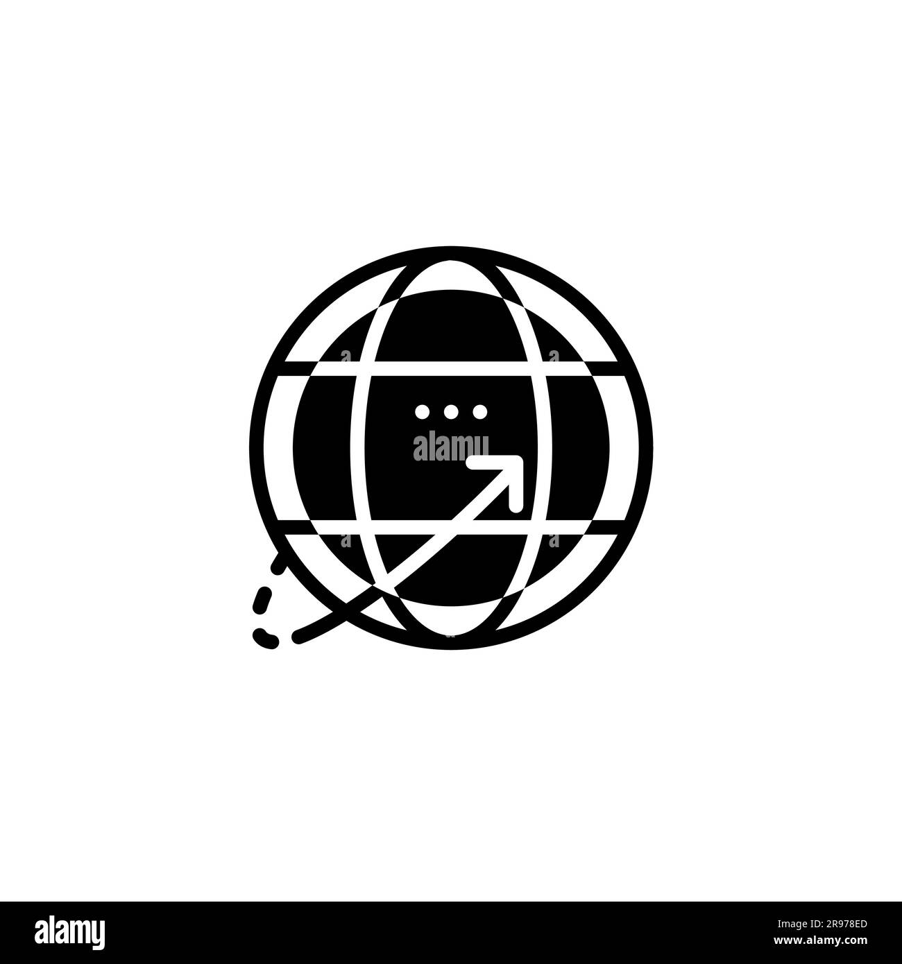 Prospera nel panorama globale degli affari Illustrazione Vettoriale