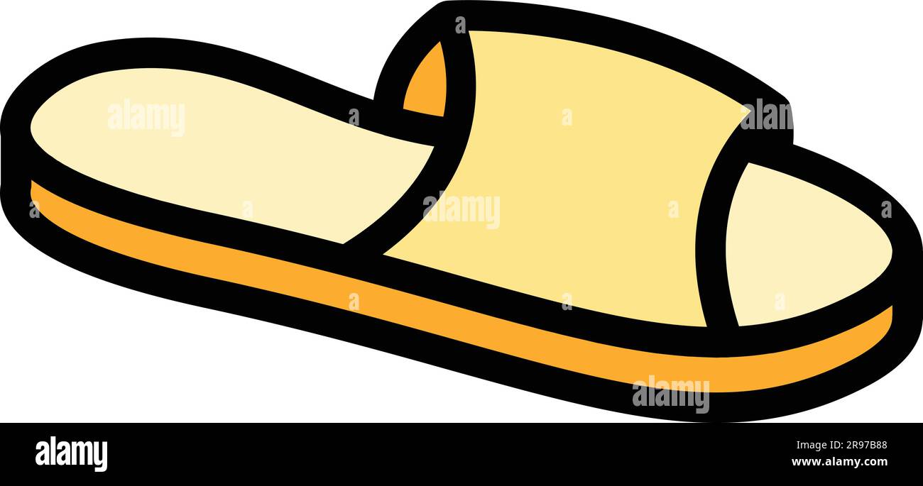 Icona soft pantofole Home. Outline Home Pantofole icona vettoriale morbida per il web design isolato su sfondo bianco piatto Illustrazione Vettoriale