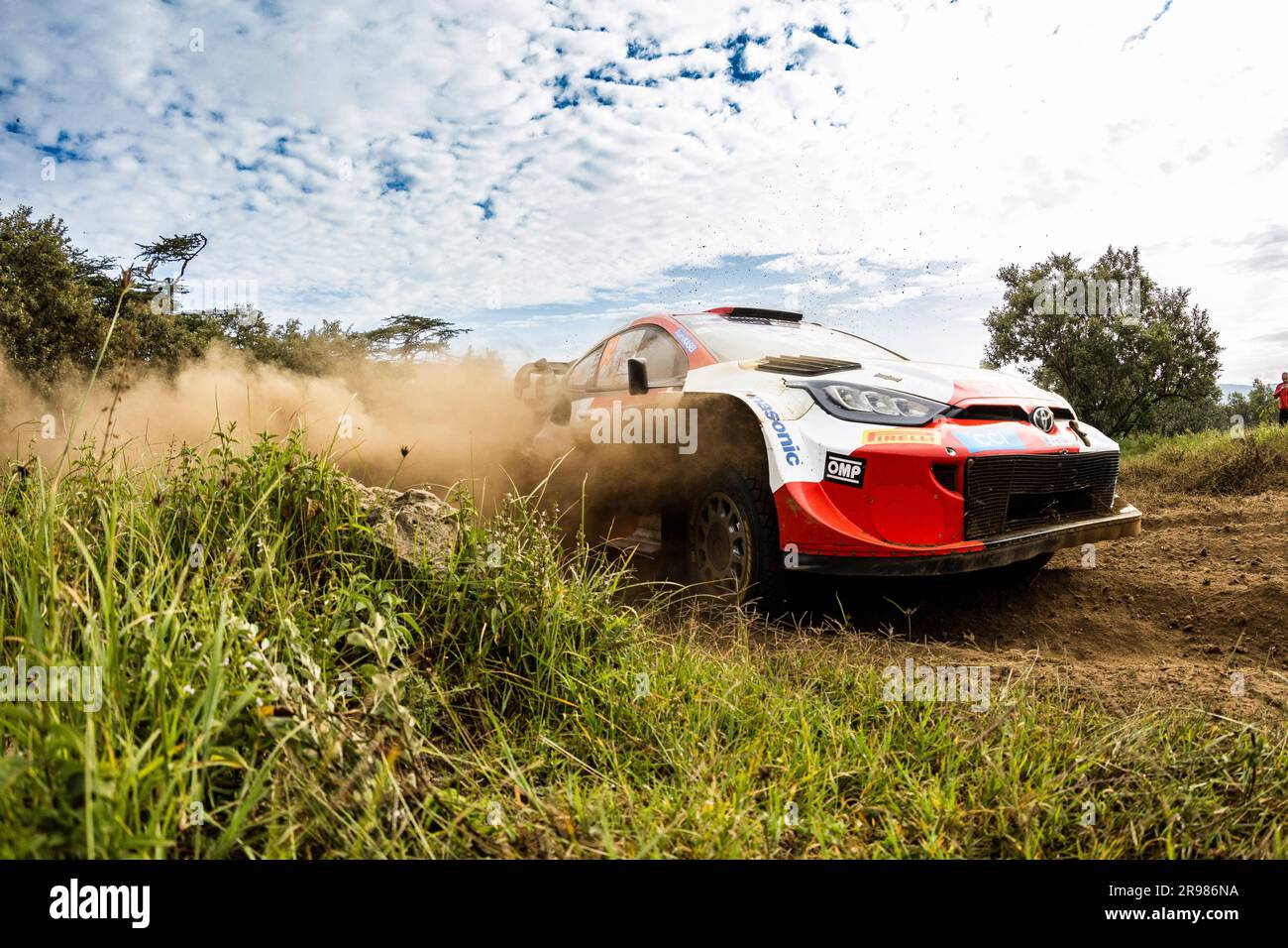 Naivasha, Kenya. 25 giugno 2023. 69 Kalle ROVANPERA (fin), Jonne HALTTUNEN (fin), TOYOTA GAZOO RACING WRT, TOYOTA Yaris Rally1 Hybrid, WRC, azione durante il Safari Rally Kenya 2023, 7° round del WRC World Rally Car Championship 2023, dal 22 al 25 giugno 2023 a Naivasha, Nakuru County, Kenya - foto Nikos Katikis/DPPI credito: DPPI Media/Alamy Live News Foto Stock