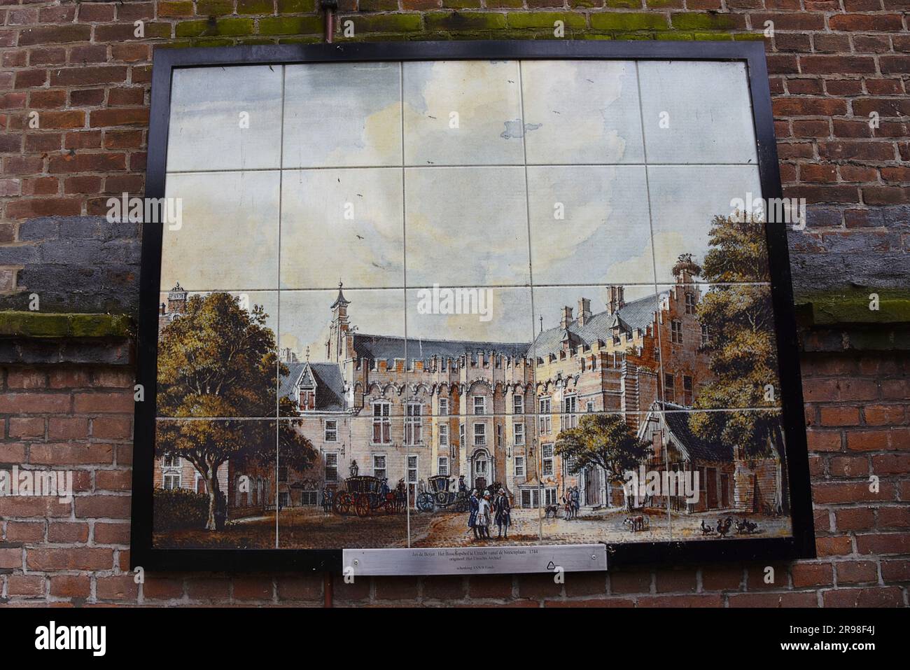 Utrecht, Paesi Bassi. 9 maggio 2023. Un vecchio tableau di piastrelle nel centro di Utrecht. Foto di alta qualità Foto Stock