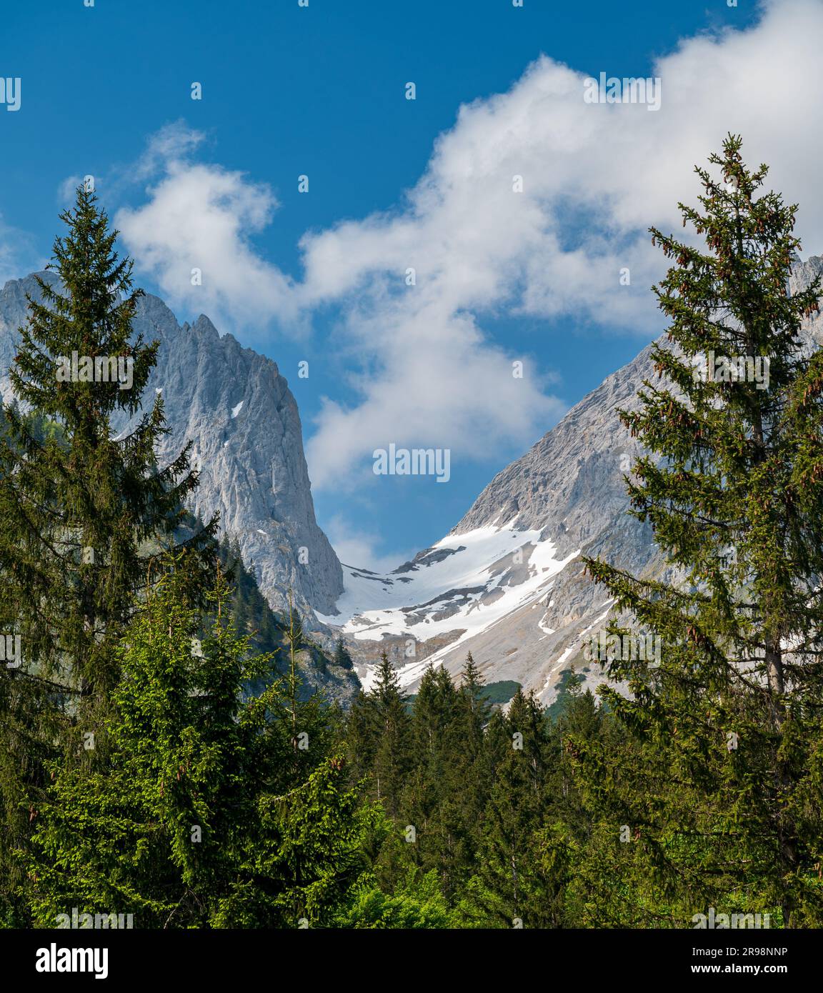 Ellmauer Tor, a Ellmau, Mountain Der Wilde Kaiser Foto Stock