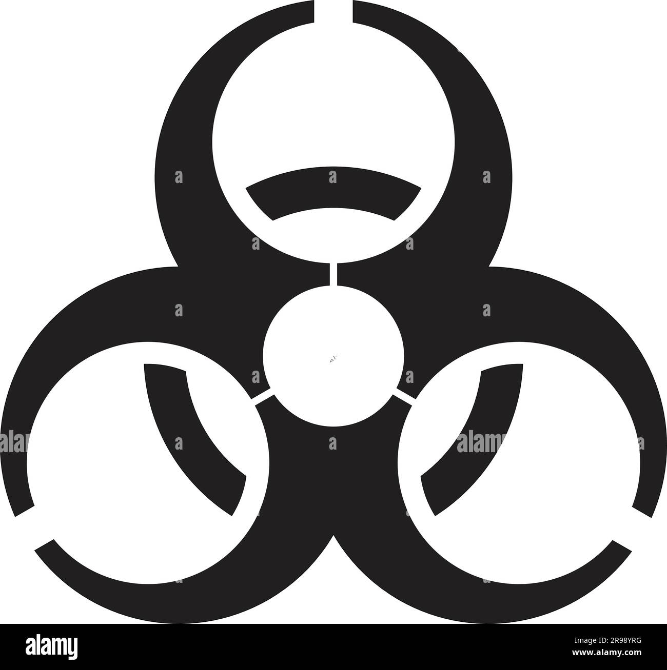 Illustrazione vettoriale del simbolo o dell'icona di rischio biologico Illustrazione Vettoriale