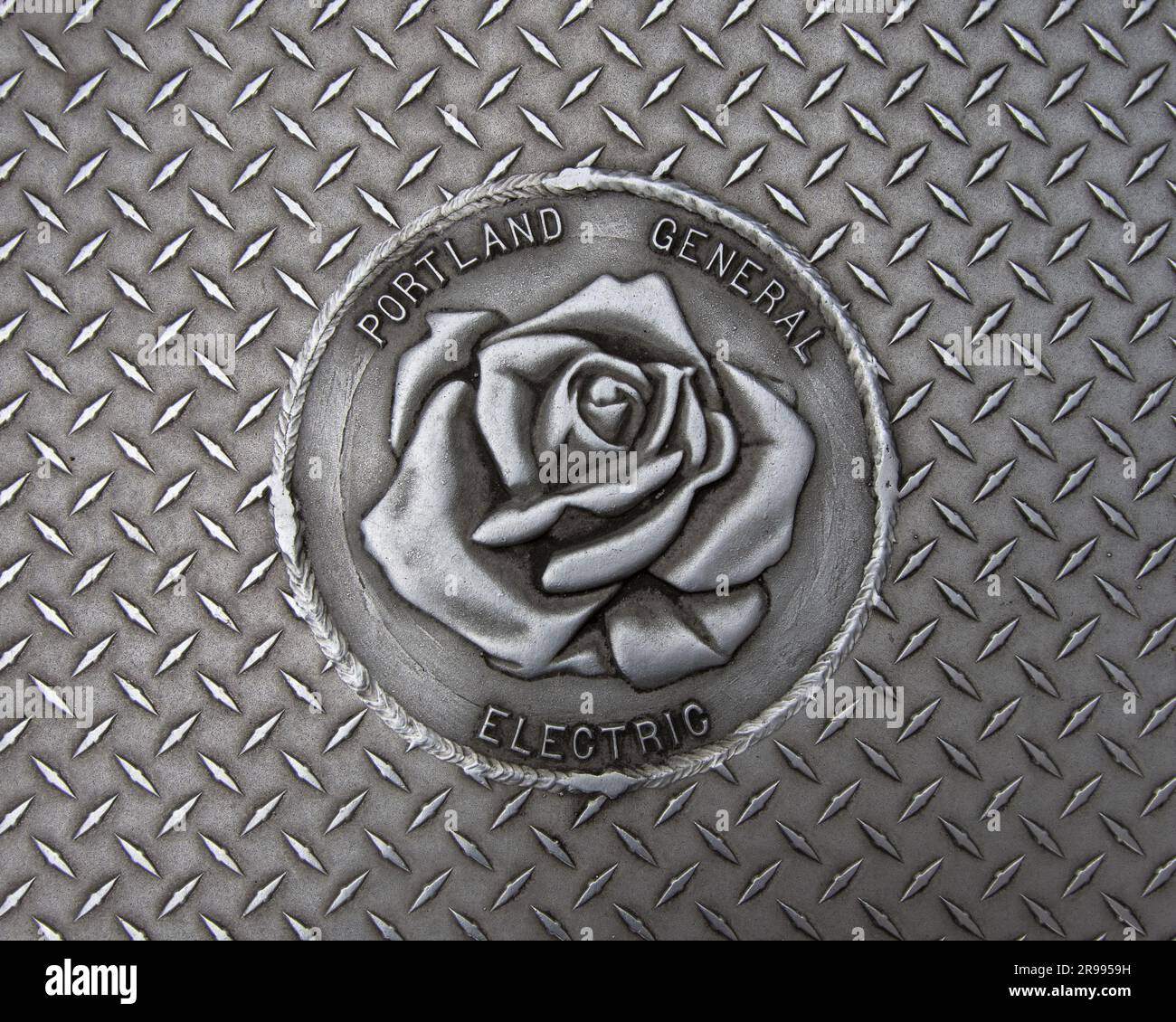 Logo Portland General Electric, Portland, Oregon, Stati Uniti. Foto Stock