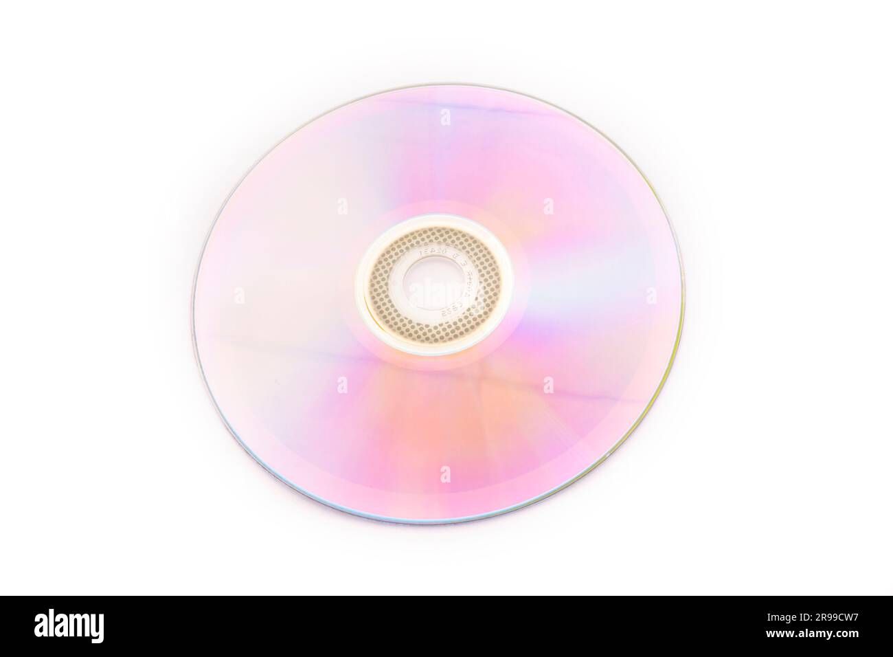 DVD, disco SD, isolato su sfondo bianco Foto Stock