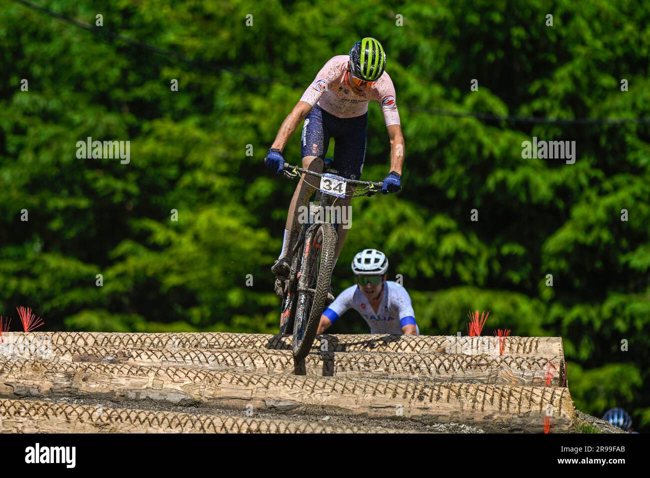 Slesia, Polonia. 25 giugno 2023. SLESIA, POLONIA - GIUGNO 25: David Nordemann dei Paesi Bassi gareggia su Ciclismo Mountain Bike - Men's Cross-country al 3° giorno dei Giochi europei allo Stadio Slesiano il 25 giugno 2023 in Slesia, Polonia. (Foto di Pablo Morano/Agenzia BSR) credito: Agenzia BSR/Alamy Live News Foto Stock