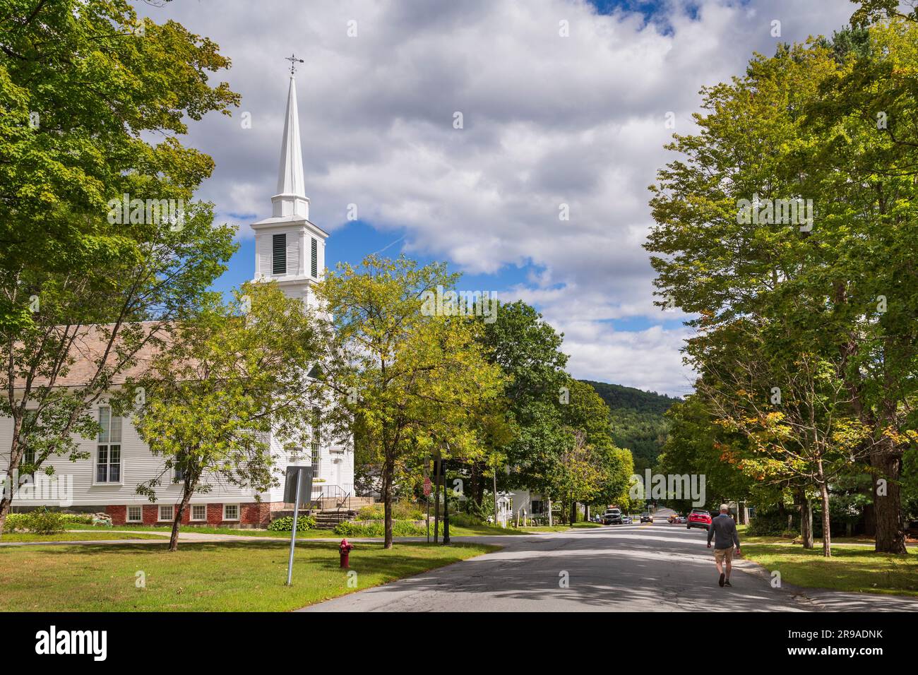 Attraversa la piccola città del New England, Grafton, Vermont, USA Foto Stock