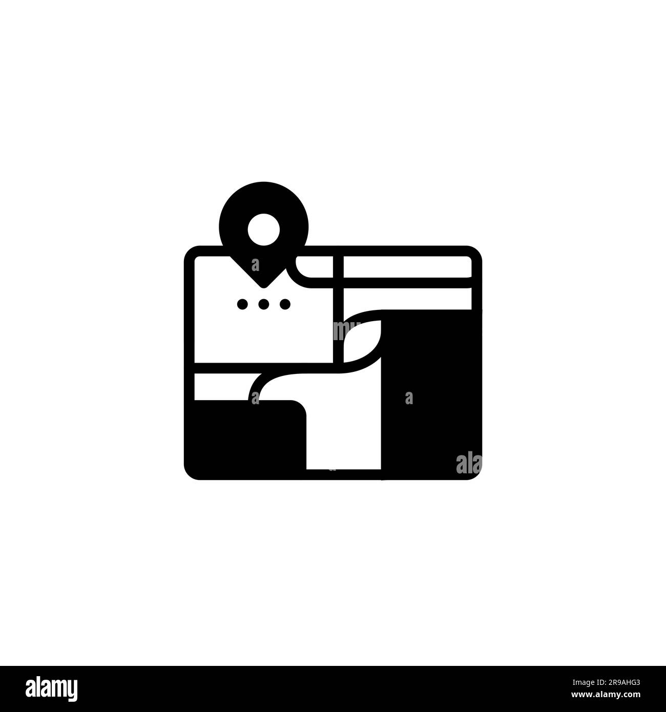 Individuazione degli indirizzi con precisione su una mappa di posizione Illustrazione Vettoriale