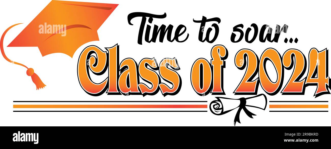 Classe 2024 Time to Soar Banner Orange Foto Stock