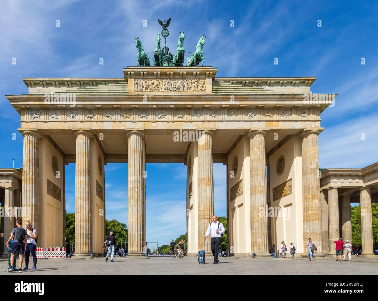 Berlino, Germania - 31 maggio 2023: Porta di Brandeburgo (Brandenburger Tor) nel centro di Berlino Foto Stock