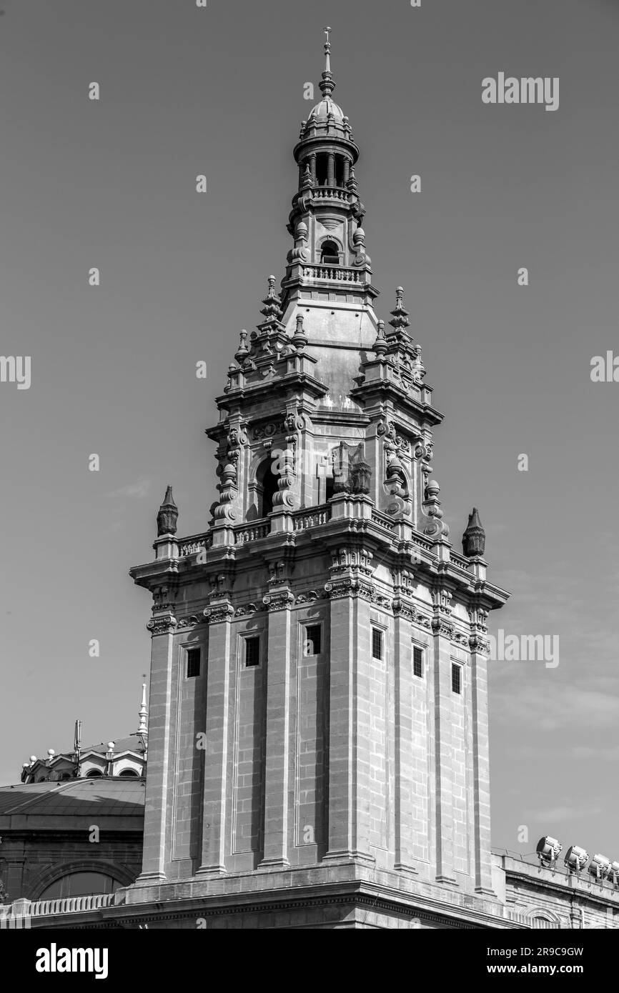 Il Palau Nacional è un edificio sulla collina di Montjuic a Barcellona. È stato il sito principale dell'esposizione internazionale del 1929. Foto Stock