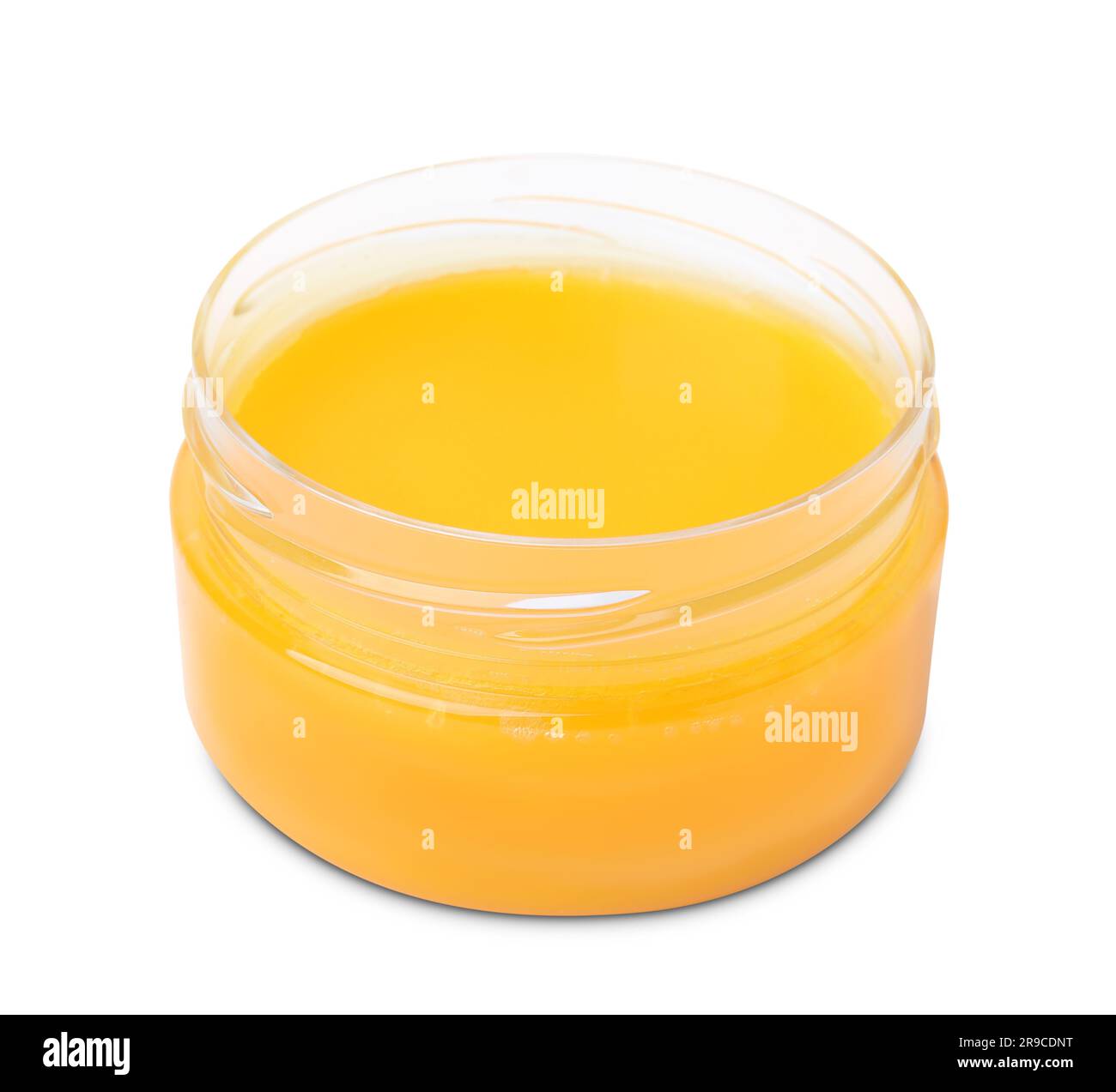 Aprire il vaso di petrolatum isolato su bianco Foto Stock