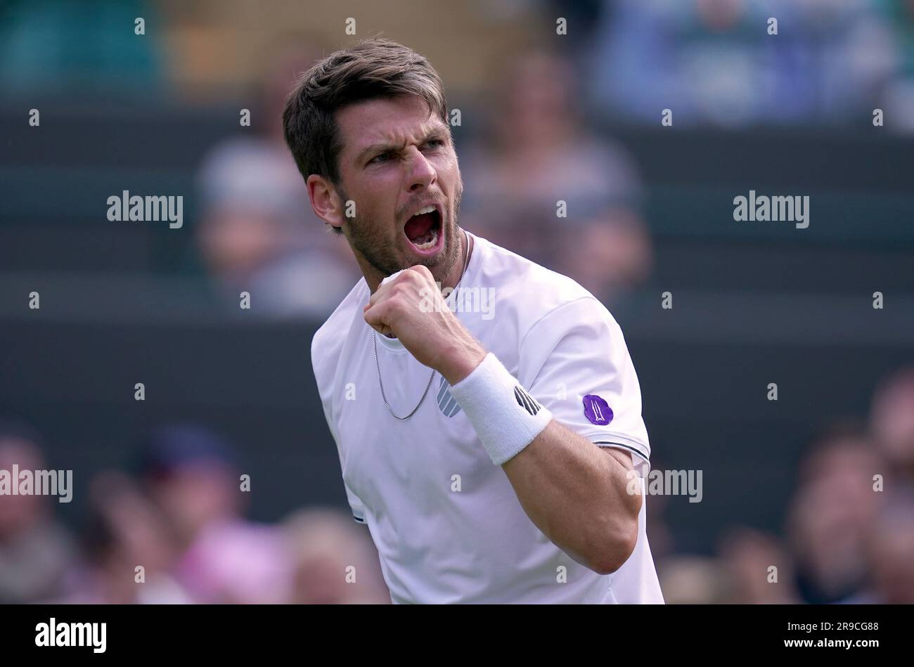 Foto del file datata 05-07-2022 di Cameron Norrie. Il grande passo avanti di Norrie in una Major avvenne nel suo grande slam di casa durante una memorabile corsa verso le semifinali nel 2022. Djokovic ha fermato il numero uno britannico nelle sue tracce, ma il 27enne avrà guadagnato una grande fiducia da quella mostra. Data di emissione: Lunedì 26 giugno 2023. Foto Stock