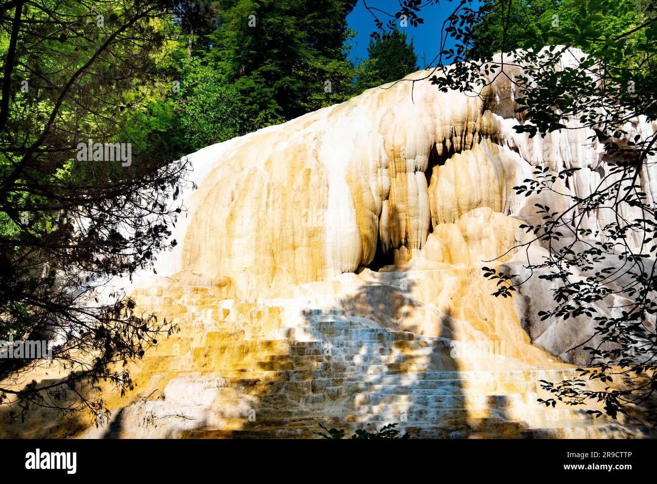 Terme della cascata di San Filippo - Italia Foto Stock