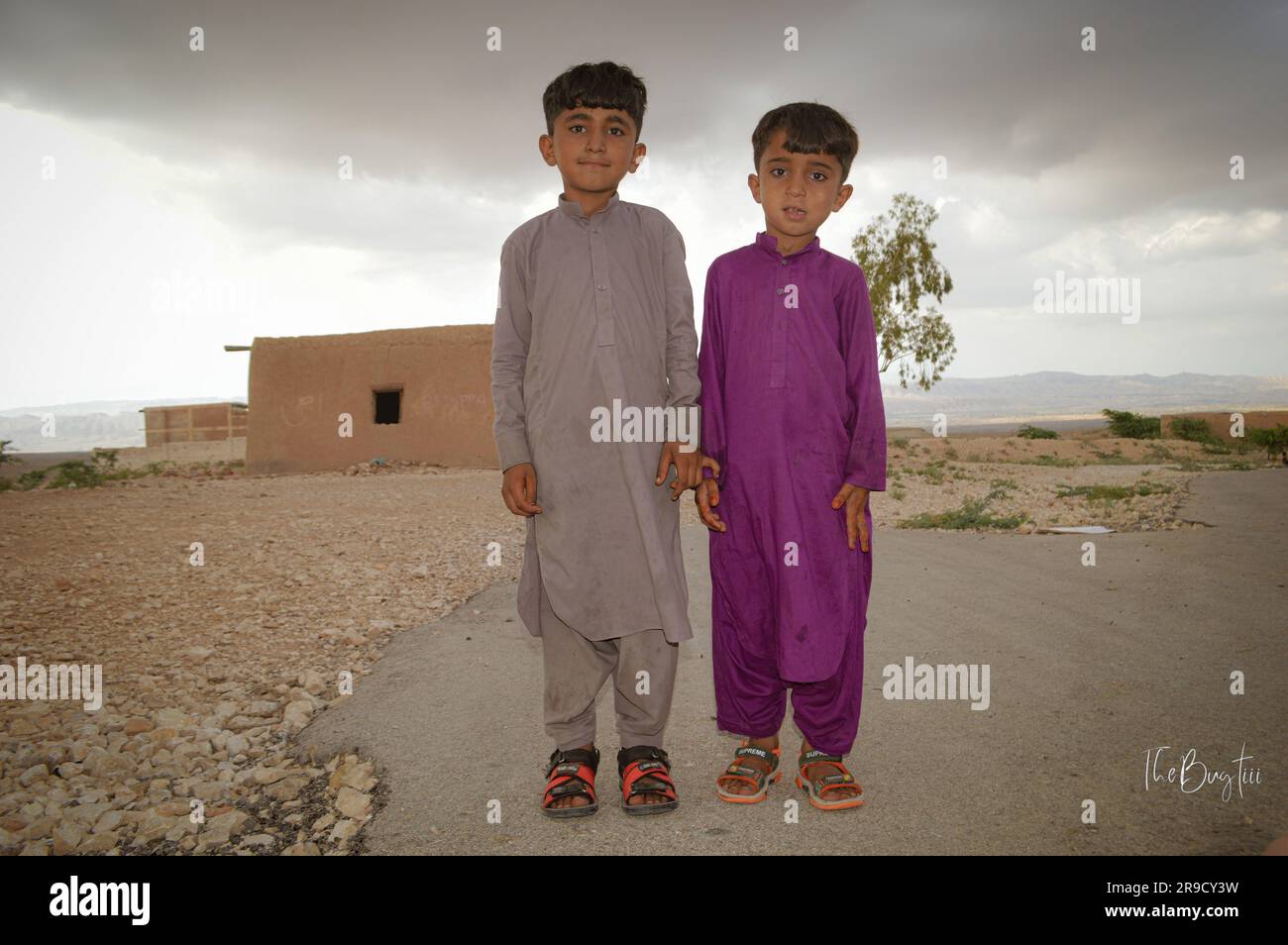 Ritratti di anziani e bambini di Baloch provenienti da diverse parti del Pakistan Foto Stock