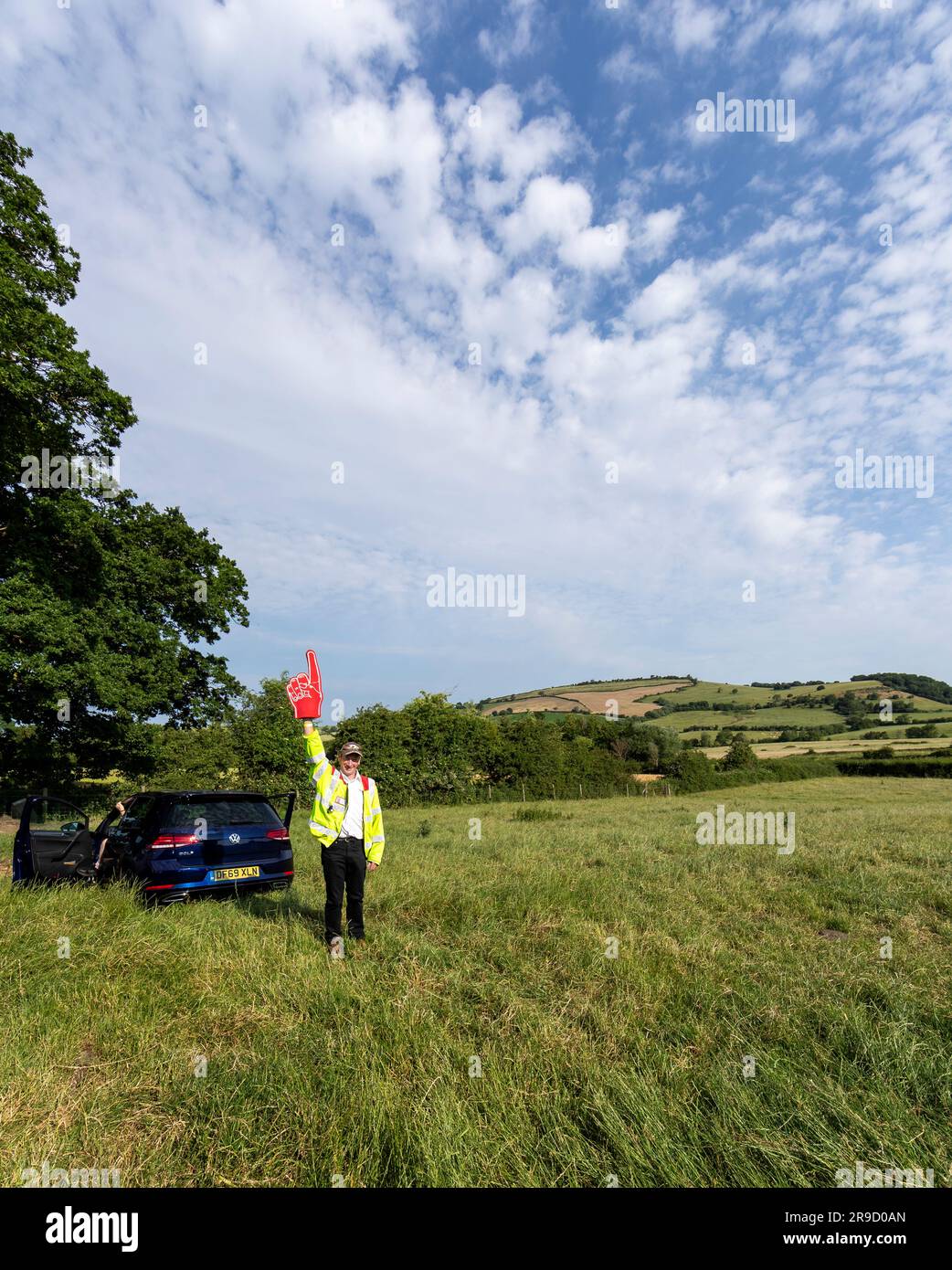 Prescott Bike Festival in Aid of Blood Bikes Chariities, Prescott Hill Climb, Regno Unito Foto Stock