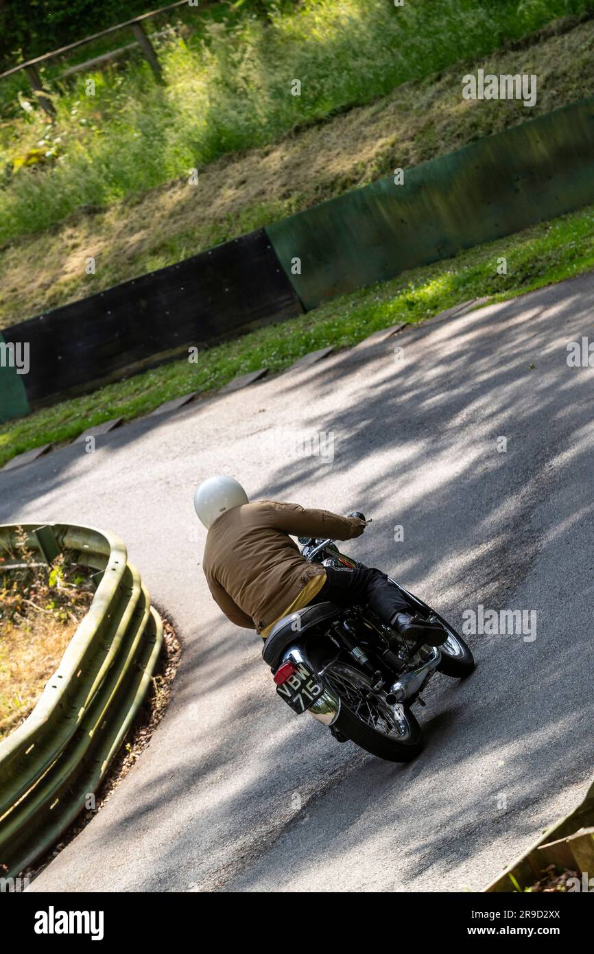 Prescott Bike Festival in Aid of Blood Bikes Chariities, Prescott Hill Climb, Regno Unito Foto Stock