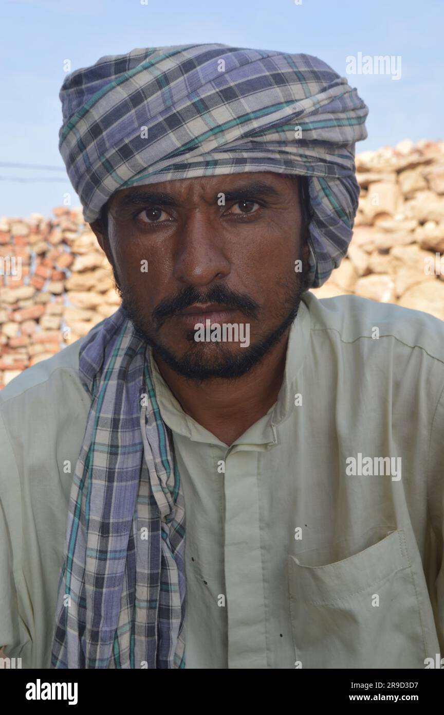 Ritratti di anziani e bambini di Baloch provenienti da diverse parti del Pakistan Foto Stock