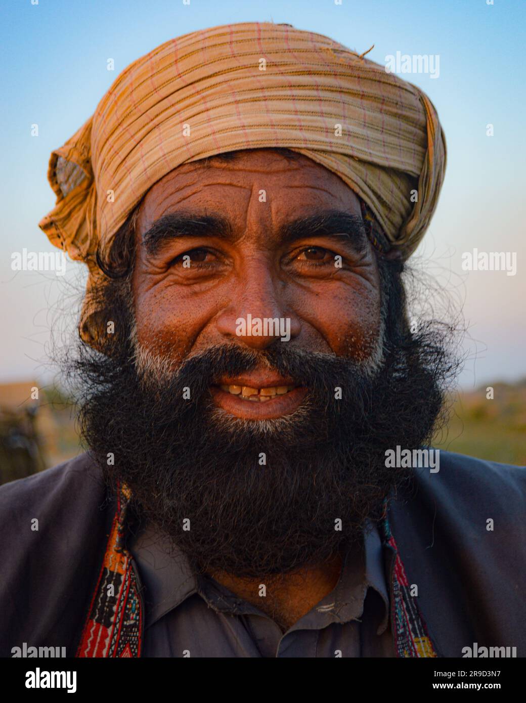 Ritratti di anziani e bambini di Baloch provenienti da diverse parti del Pakistan Foto Stock