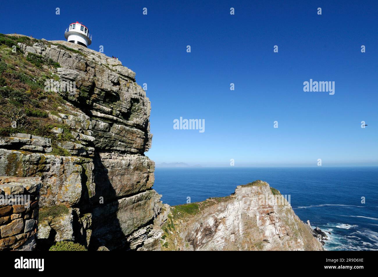 Faro di South Point, Table Mountain National Park, Cape Peninsula, Western Cape, Sudafrica Foto Stock