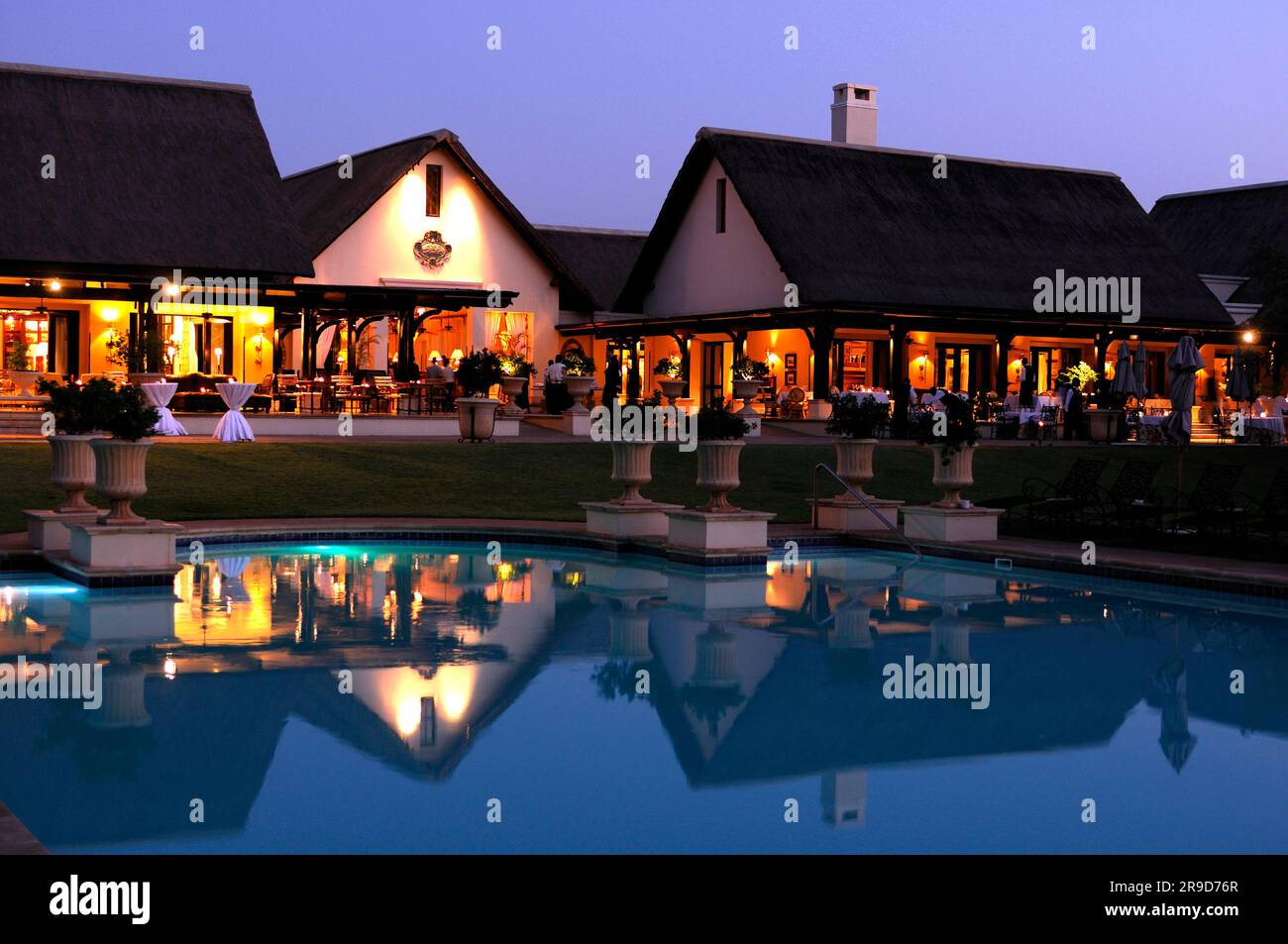 Piscina in un hotel dello Zambia Foto Stock