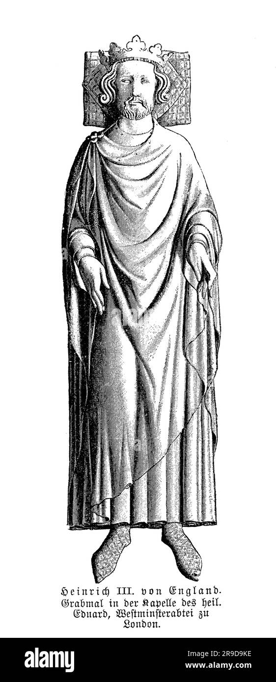 Tomba di Enrico III d'Inghilterra nell'Abbazia di Westminster, Londra, XIII secolo Foto Stock