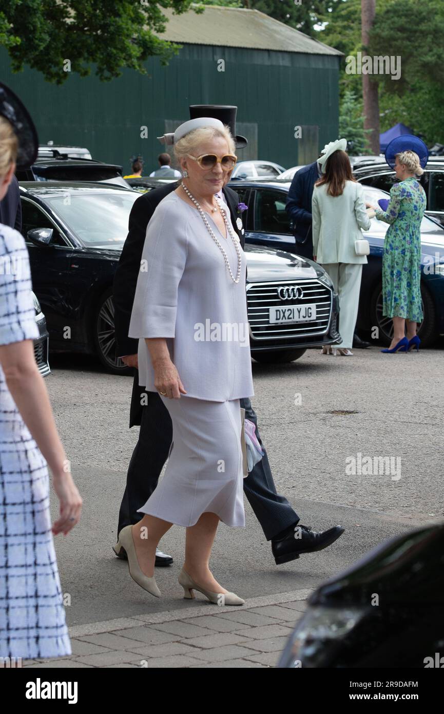 Ascot, Berkshire, Regno Unito. 21 giugno 2023. La principessa Michael di Kent arriva al Royal Ascot il secondo giorno Foto Stock