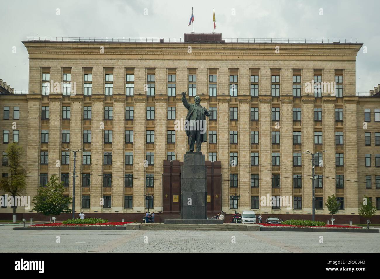 Voronezh, Russia. 24 giugno 2023. Visione generale di Piazza Lenin durante il cosiddetto "ammutinamento militare di Prigozhin". "Operazione militare speciale” sta diventando parte integrante della vita di un numero sempre maggiore di persone. Credito: SOPA Images Limited/Alamy Live News Foto Stock