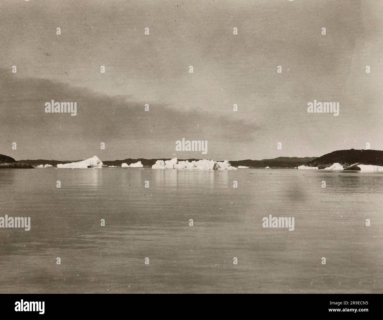 Vista nei pressi di Kagsimint, Groenlandia, circa 1924 Foto Stock