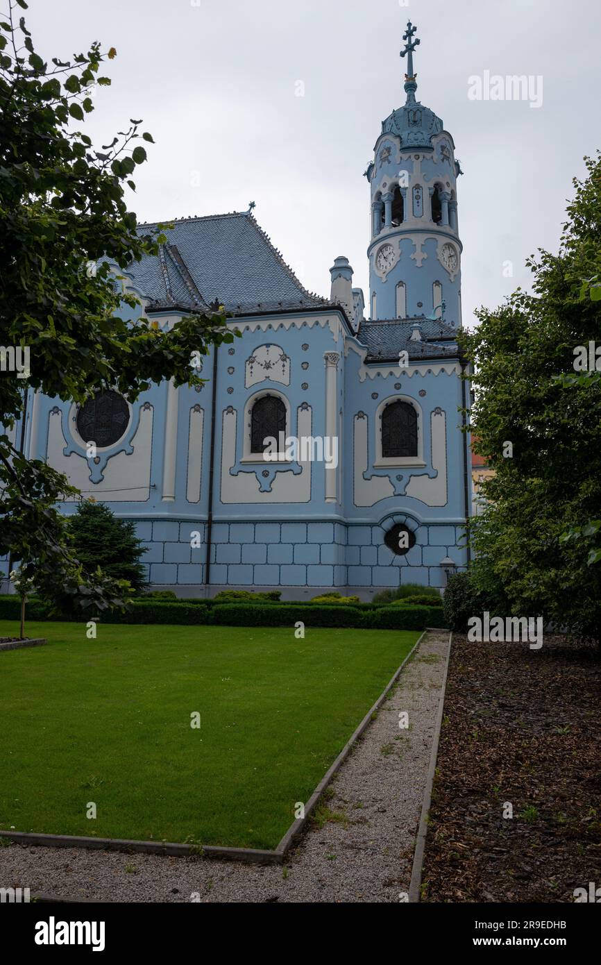 Chiesa Blu (Chiesa di Santa Elisabetta) a Bratislava, Slovacchia Foto Stock