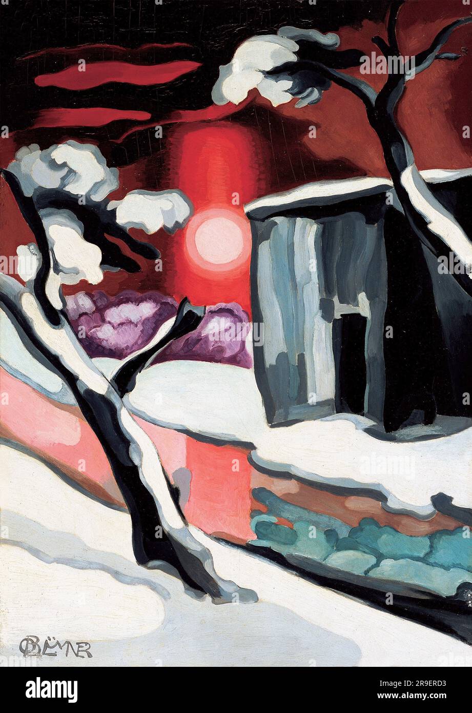 Oscar Bluemner. Last Evening of the Year di Oscar Florianus Bluemner (1867-1938), olio su composizione, c. 1929 Foto Stock