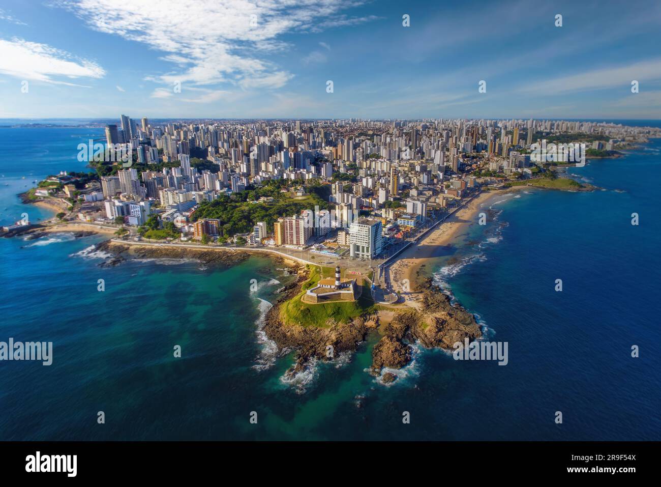Vista aerea di Salvador de Bahia, in Brasile. Foto Stock